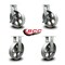 Service Caster 10 Inch Heavy Duty Semi Steel Cast Iron Wheel Caster Brakes 2 Rigid SCC, 2PK SCC-KP92S1030-SSR-SLB-2-R-2 - alternate 3